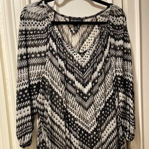 INC L/S V neck blouse